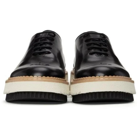 Chloé Black Kurtys Lace-Up Derbys NWT - Picture 3 of 5